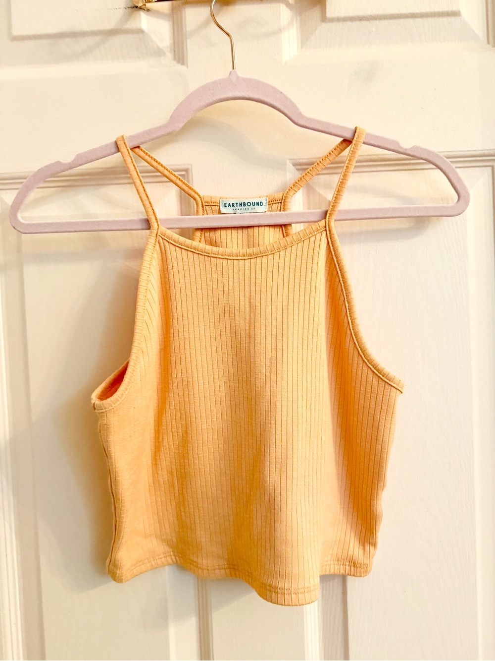 Orange earthbound ribbed tank
